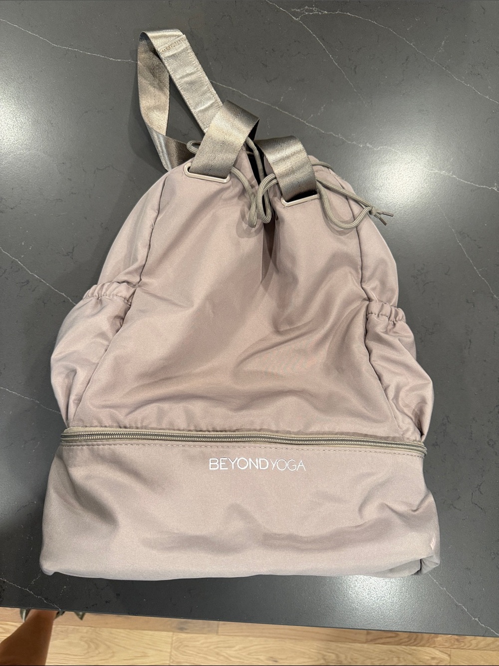 Beyond Yoga convertible yoga Drawstring Backpack with Front Zip